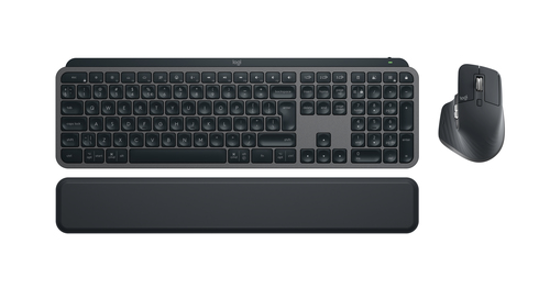 Logitech MX Keys S Combo toetsenbord Inclusief muis RF-draadloos + Bluetooth AZERTY Belgisch Grafiet