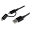 Startech Apple Lightning of Micro USB naar USB kabel 1 m zwart