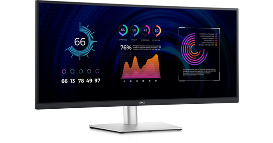 Dell P Series P3424WE computer monitor 86,7 cm (34.1") 3440 x 1440 Pixels 4K Ultra HD LCD Zwart