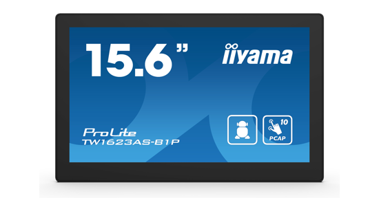 iiyama TW1623AS-B1P beeldkrant Interactief flatscreen 39,6 cm (15.6") Wifi 450 cd/m² Double Full HD Zwart Touchscreen Type processor Android 24/7