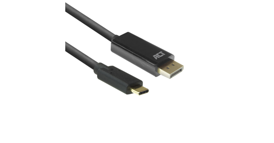 ACT AC7325 video kabel adapter 2 m USB Type-C DisplayPort Zwart