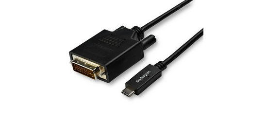 Startech 3 m USB-C naar DVI kabel 1920 x 1200 zwart