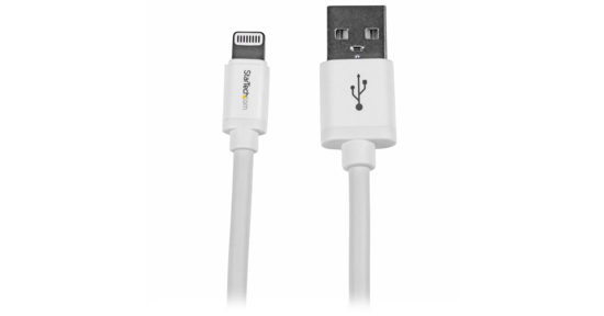 Startech 2 m lange witte Apple 8-polige Lightning-connector-naar-USB-kabel voor iPhone / iPod / iPad