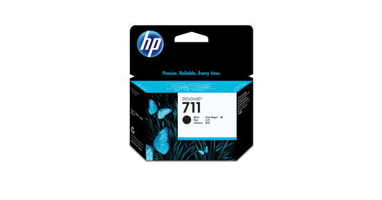 HP 711 zwarte DesignJet inktcartridge, 80 ml