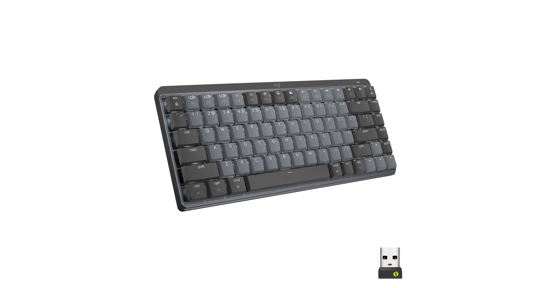 Logitech MX Mini Mechanical toetsenbord RF-draadloos + Bluetooth QWERTZ Zwitsers Grafiet, Grijs