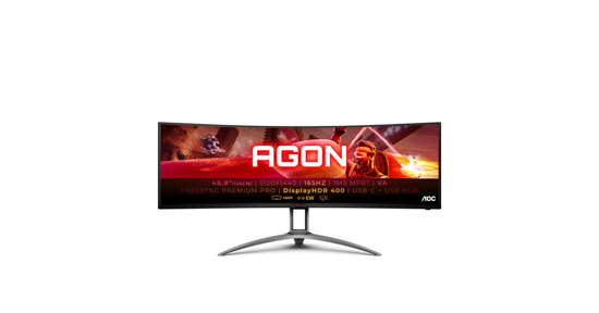 AOC B2 AG493UCX2 computer monitor 124 cm (48.8") 5120 x 1440 Pixels Quad HD LED Zwart