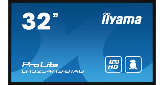 iiyama LH3254HS-B1AG beeldkrant Digitale signage flatscreen 80 cm (31.5") LCD Wifi 500 cd/m² Full HD Zwart Type processor Android 11 24/7