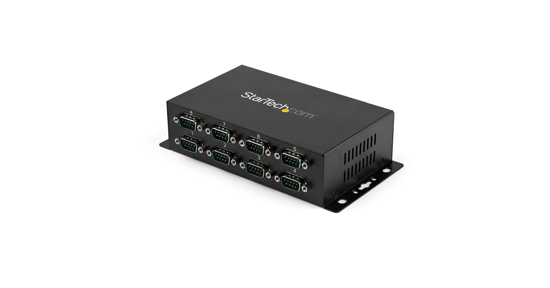 Startech 8-poort USB naar DB9 RS232 Seriële Adapter Hub – Industriële DIN-rail en Wandmontage