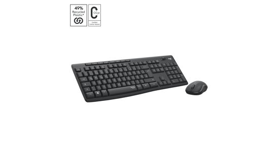 Logitech MK295 Silent Wireless Combo toetsenbord Inclusief muis RF Draadloos QWERTZ Zwitsers Grafiet