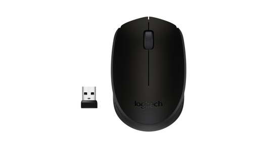 Logitech M171 Black-K muis Ambidextrous RF Draadloos Optisch 1000 DPI