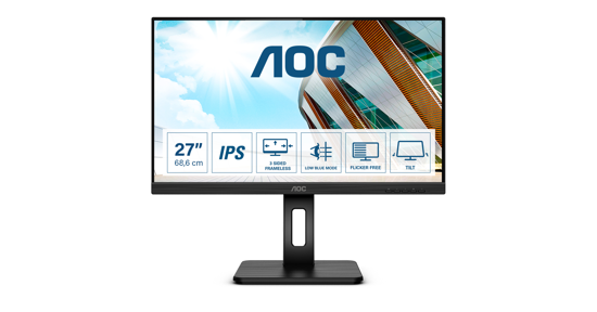 AOC P2 27P2Q LED display 68,6 cm (27") 1920 x 1080 Pixels Full HD Zwart