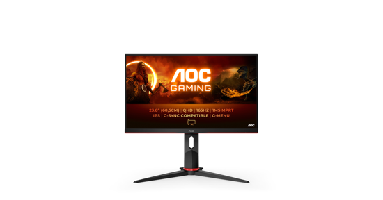 AOC G2 Q24G2A/BK LED display 60,5 cm (23.8") 2560 x 1440 Pixels Quad HD LCD Zwart, Rood