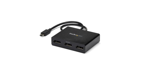 Startech USB-C naar DisplayPort multi-monitor video splitter 3 poorts MST hub