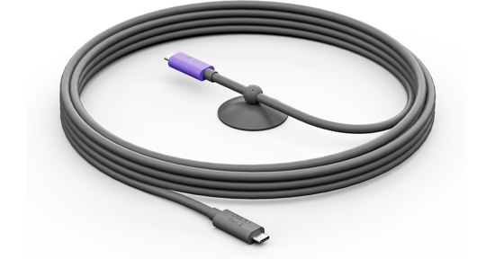 Logitech 952-000195 USB-kabel USB 3.2 Gen 2 (3.1 Gen 2) 5 m USB C Grafiet, Violet