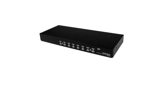 Startech 8-poort 1U-Rack USB PS/2 KVM-switch met OSD