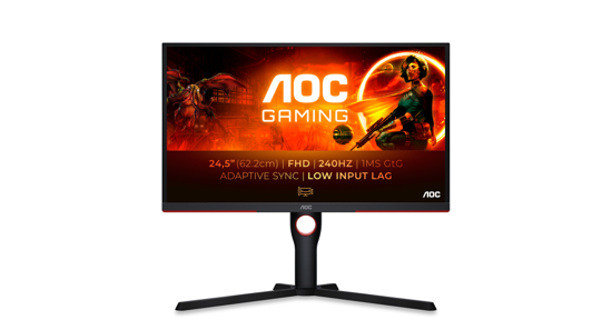 AOC G3 25G3ZM/BK computer monitor 62,2 cm (24.5") 1920 x 1080 Pixels Full HD Zwart, Rood