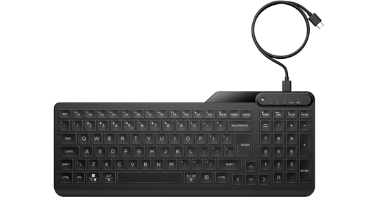 HP 405 Multi-Device Backlit Wired Keyboard