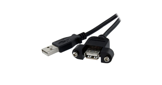 Startech 91 cm lange, Paneel gemonteerde USB-kabel A naar A F/M