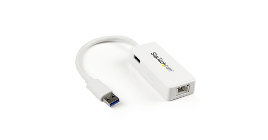 Startech USB 3.0 naar gigabit Ethernet-adapter NIC met USB-poort - wit