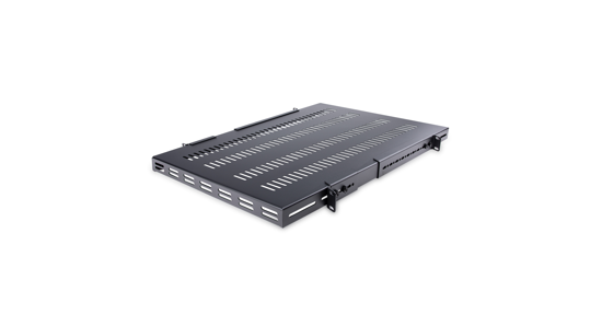 Startech 1U 4-Post Verstelbare Geventileerde Plank voor Server Rack - 150 kg - 49,5 tot 97,4 cm Rack Shelf met Instelbare Montagediepte - Universeel Schap voor 19" AV, Data & Netwerk Rack Apparatuur