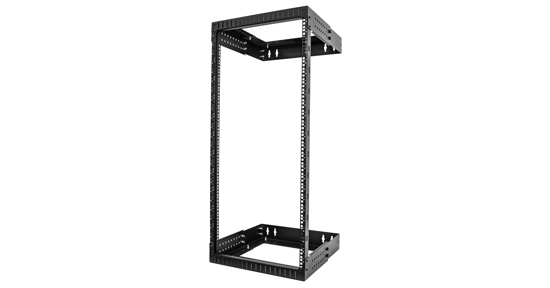 Startech 24U 19" Wandmonteerbare Server Rack, Verstelbare diepte 12-20" 2 Post Open Frame Serverruimte Rack voor AV/Data/ IT Communicatie & Apparatuur/Switch met Kooimoeren en Schroeven