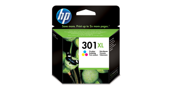 HP 301XL originele high-capacity drie-kleuren inktcartridge