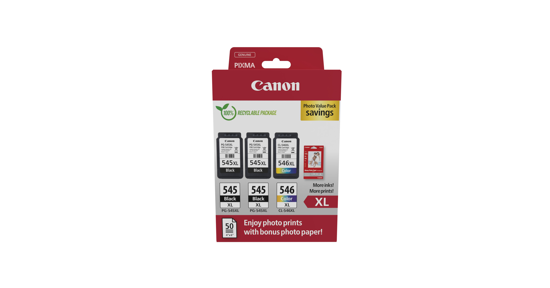 Canon 8286B015 inktcartridge 3 stuk(s) Origineel Hoog (XL) rendement Zwart, Cyaan, Magenta, Geel