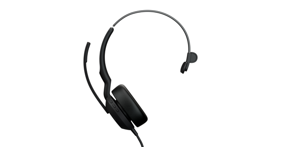 Jabra Evolve2 50 Headset Bedraad Hoofdband Kantoor/callcenter USB Type-C Zwart