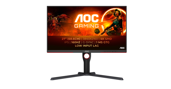 AOC G3 U27G3X/BK computer monitor 68,6 cm (27") 3840 x 2160 Pixels 4K Ultra HD LED Zwart, Rood