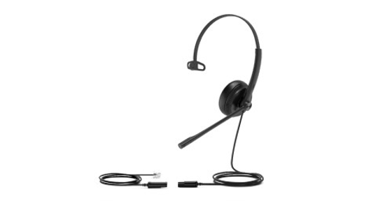 Yealink YHS34 Lite Mono Headset Bedraad Hoofdband Kantoor/callcenter Zwart