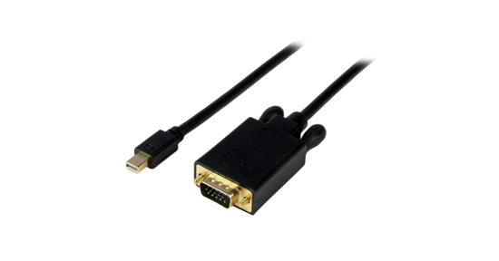 Startech 1,8 m lange Mini DisplayPort-naar-VGA-adapterconverterkabel mDP naar VGA 1920x1200 zwart