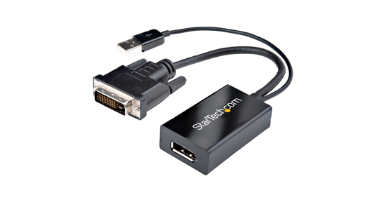 Startech DVI naar DisplayPort adapter met USB Power 1920 x 1200