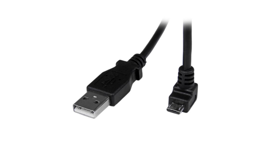 Startech 2 m micro USB-kabel A-naar-micro-B met neerwaartse hoek