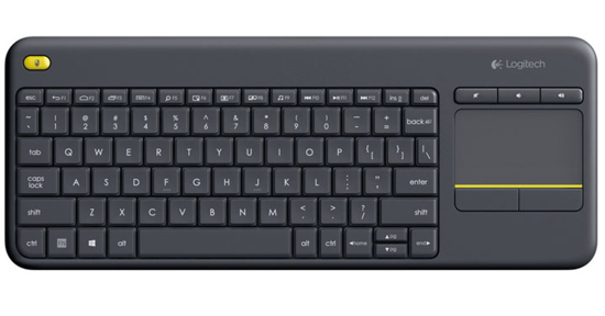 Logitech K400 Plus Tv toetsenbord RF Draadloos QWERTZ Duits Zwart