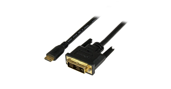 Startech 2m Mini HDMI naar DVI Kabel, DVI-D naar HDMI Kabel (1920x1200p), 19 Pin HDMI Mini Male naar DVI-D Male, Digital Monitor Kabel Adapter M/M, Mini HDMI naar DVI Adapter