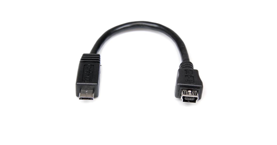 Startech 15cm Micro USB naar Mini USB Verloopkabel M/F