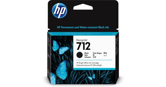 HP 712 80 ml inktcartridge voor DesignJet, zwart