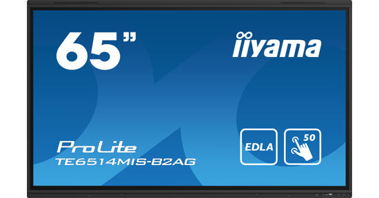 iiyama PROLITE TE6514MIS-B2AG Digitale signage flatscreen 165,1 cm (65") LCD Wifi 435 cd/m² 4K Ultra HD Zwart Touchscreen Type processor Android 24/7