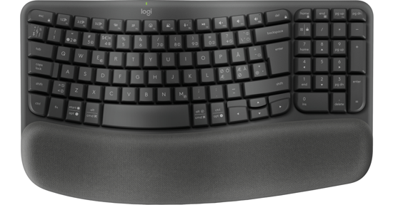 Logitech Wave Keys for Business toetsenbord Kantoor RF-draadloos + Bluetooth QWERTY Deens, Fins, Noors, Zweeds Grafiet