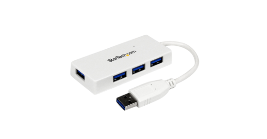 Startech Draagbare 4-poorts SuperSpeed USB 3.0 hub - 5Gbps - wit