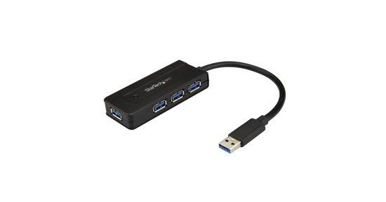 Startech 4 Port USB 3.0 Hub SuperSpeed met Fast Charge, Portable USB 3.2 Gen 1 Type-A Laptop/Desktop Hub, USB Bus Power/Self Powered voor High Performance, Mini/Compact