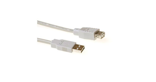 ACT USB 2.0 verlengkabel USB A male - USB A female ivoor