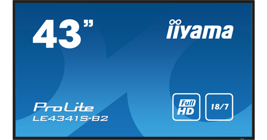 iiyama PROLITE LE4341S-B2 Digitale signage flatscreen 108 cm (42.5") LCD 350 cd/m² Full HD Zwart 18/7