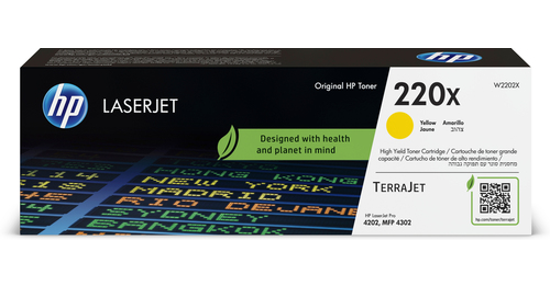 HP 220X originele LaserJet-tonercartridge, geel