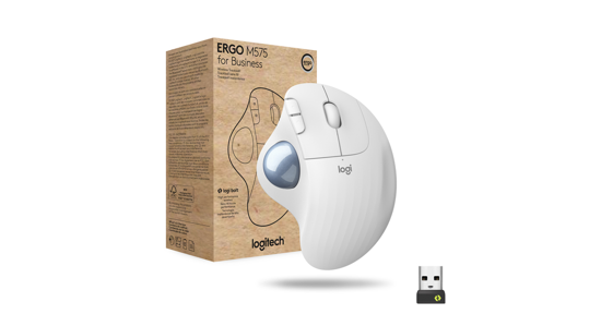 Logitech ERGO M575 for Business muis Rechtshandig RF-draadloos + Bluetooth Trackball 2000 DPI