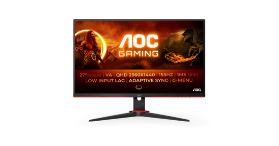 AOC G2 Q27G2E/BK computer monitor 68,6 cm (27") 2560 x 1440 Pixels Quad HD Zwart, Rood