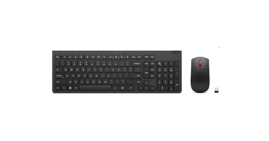 Lenovo 4X31N50739 toetsenbord Inclusief muis Universeel RF Draadloos QWERTY Spaans Zwart