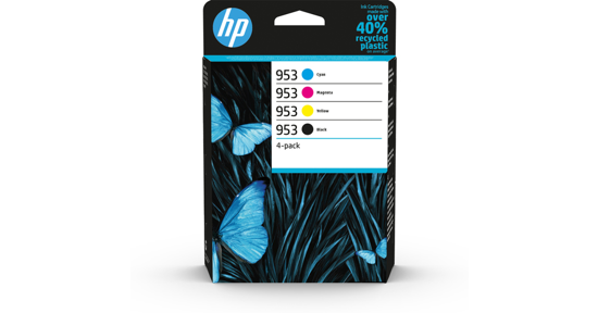 HP 953 4-pack originele inktcartridges, cyaan/magenta/geel