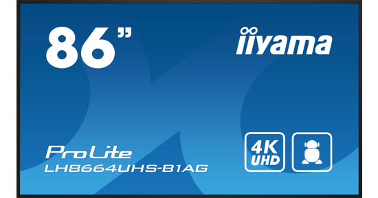 iiyama PROLITE Digitaal A-kaart 2,18 m (86") LED Wifi 500 cd/m² 4K Ultra HD Zwart Type processor Android 11 24/7