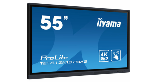 iiyama TE5512MIS-B3AG beeldkrant 139,7 cm (55") LCD 400 cd/m² 4K Ultra HD Touchscreen Type processor Android 8.0 18/7